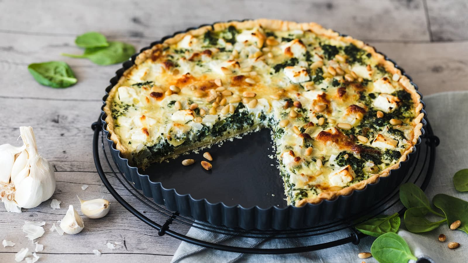 Spinat-Käse-Quiche