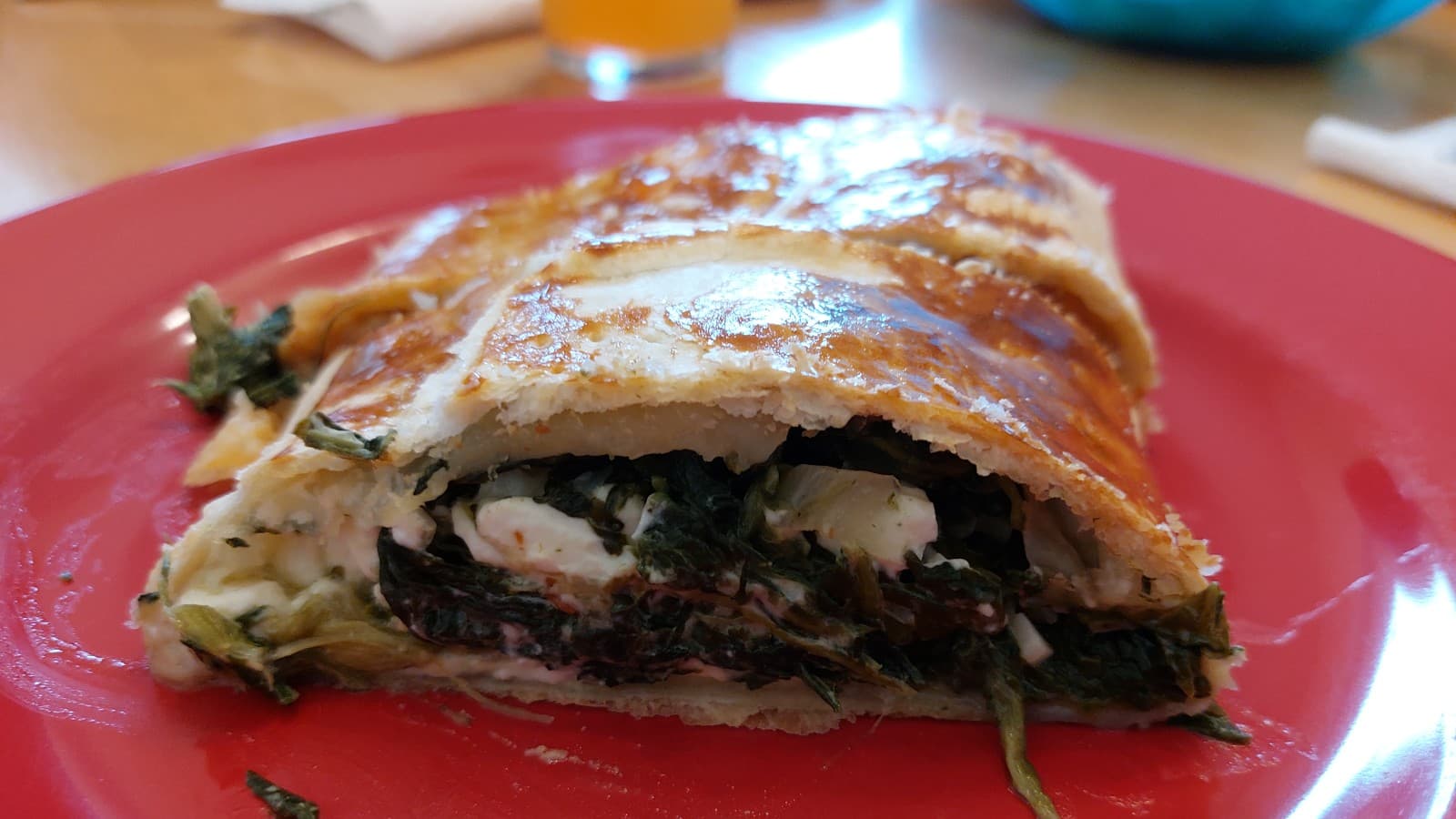 Spinatstrudel mit Feta